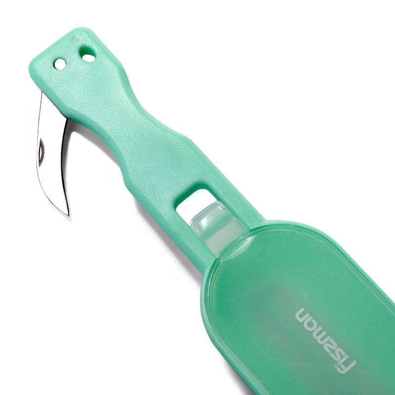 Fissman Moon Shaped Fish Scaler Knife with Container Green 20cm