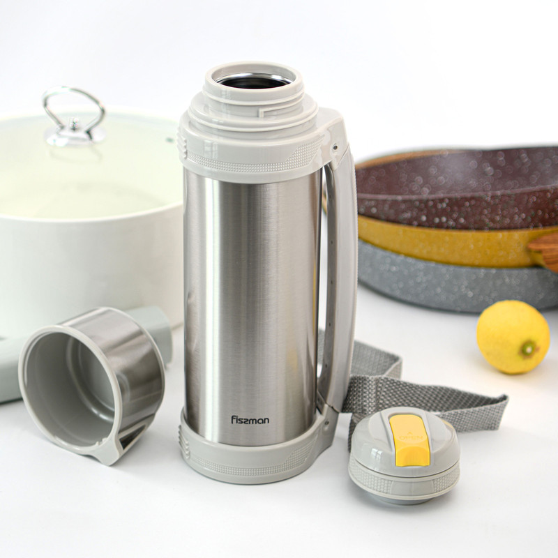 Fissman Double Wall Vacuum Bottle 1000ml (Stainless Steel)