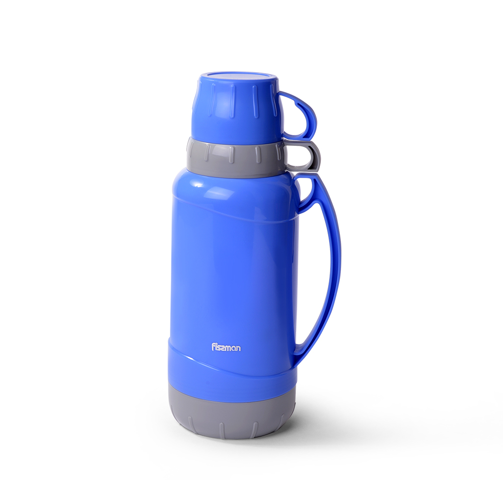 Fissman Vacuum Bottle 1800ml Purple (Plastic Case With Glass Liner)