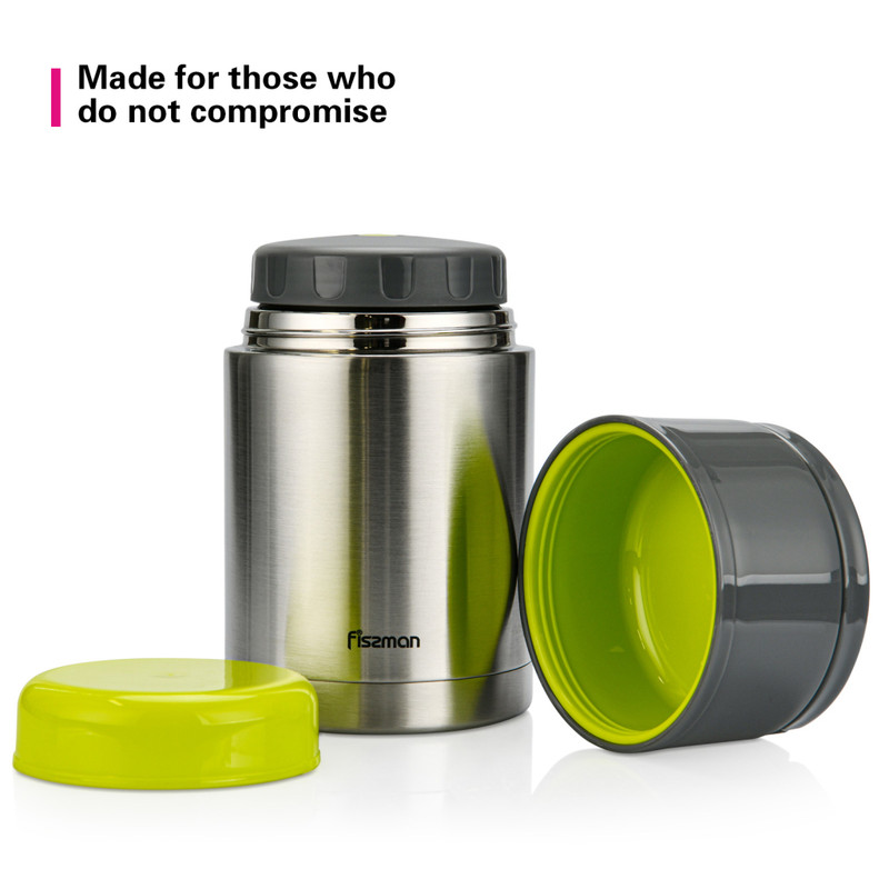 Fissman Double Wall Vacuum Food Jar 1000ml (Stainless Steel)