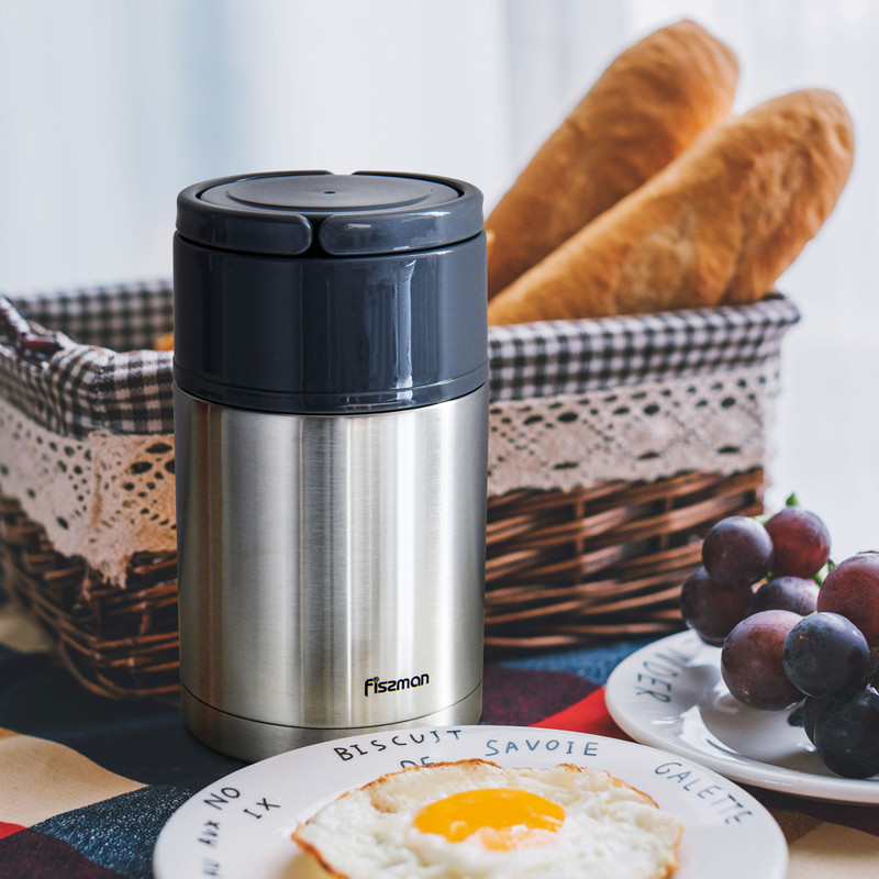 Fissman Double Wall Vacuum Food Jar 1000ml (Stainless Steel)