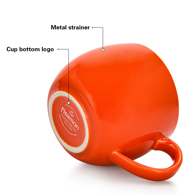Fissman Mug 320ml Orange (Ceramic)