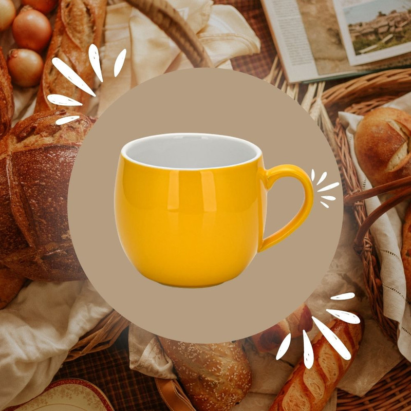 Fissman Mug 320ml Yellow (Ceramic)