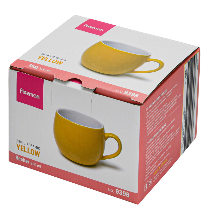 Fissman Mug 320ml Yellow (Ceramic)
