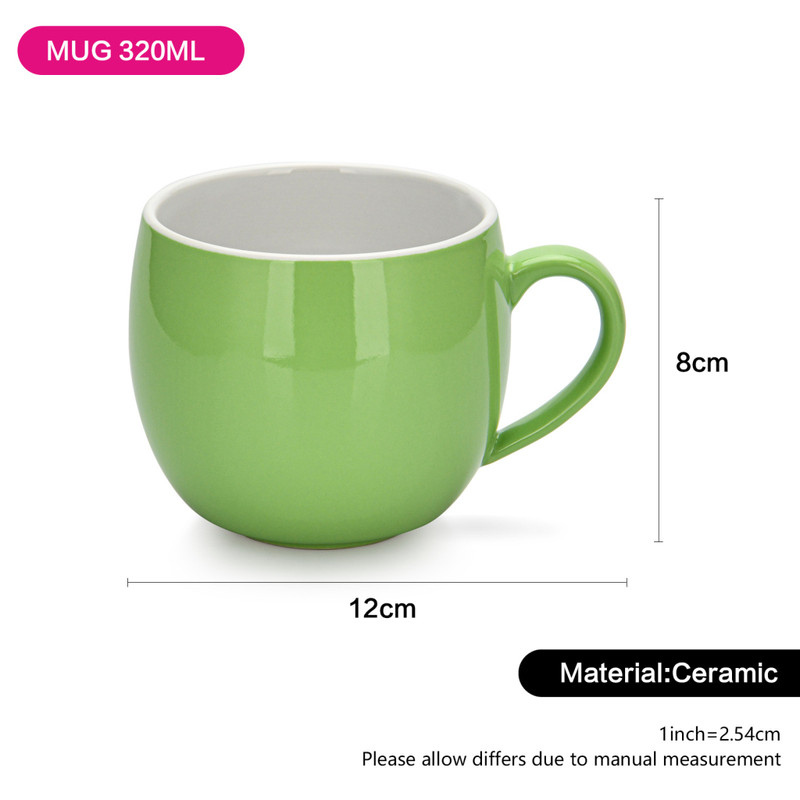 Fissman Mug 320ml Green (Ceramic)
