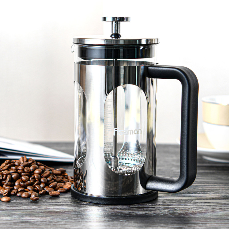 Fissman French Press Coffee Maker Corretto 1000ml (Borosilicate Glass)