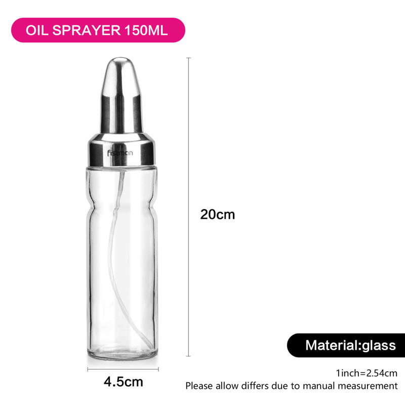 Fissman Oil Or Vinegar Bottle 150ml With Spray (Glass)