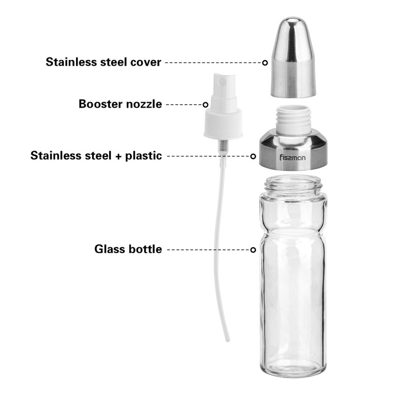 Fissman Oil Or Vinegar Bottle 150ml With Spray (Glass)