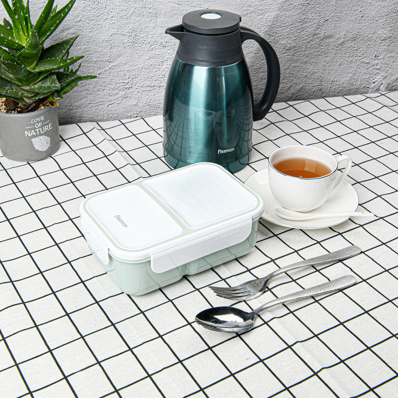 Fissman 2-Compartment Lunch Box 20x14x8cm/1300ml Green (Plastic)