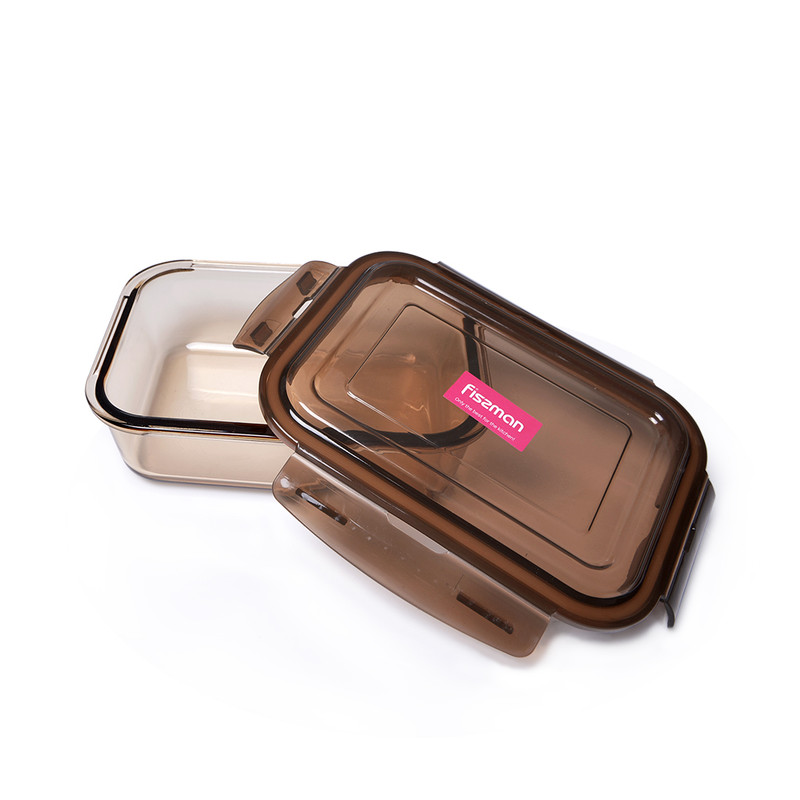 Fissman Container With Pp Lid 19x14x6cm/1040ml (Borosilicate Glass)