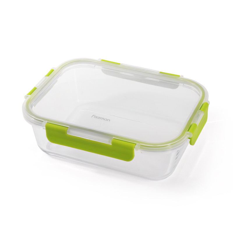 Fissman Container With Pp Lid 19x14x6cm/1000ml (Borosilicate Glass)