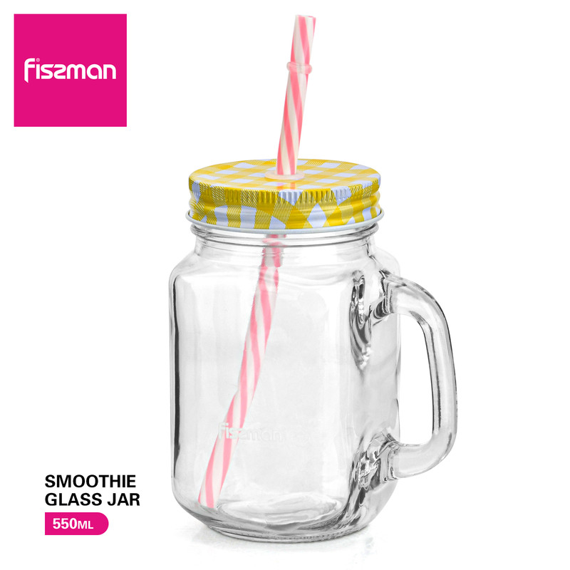 Fissman Smoothie Glass Jar 550ml (Glass)
