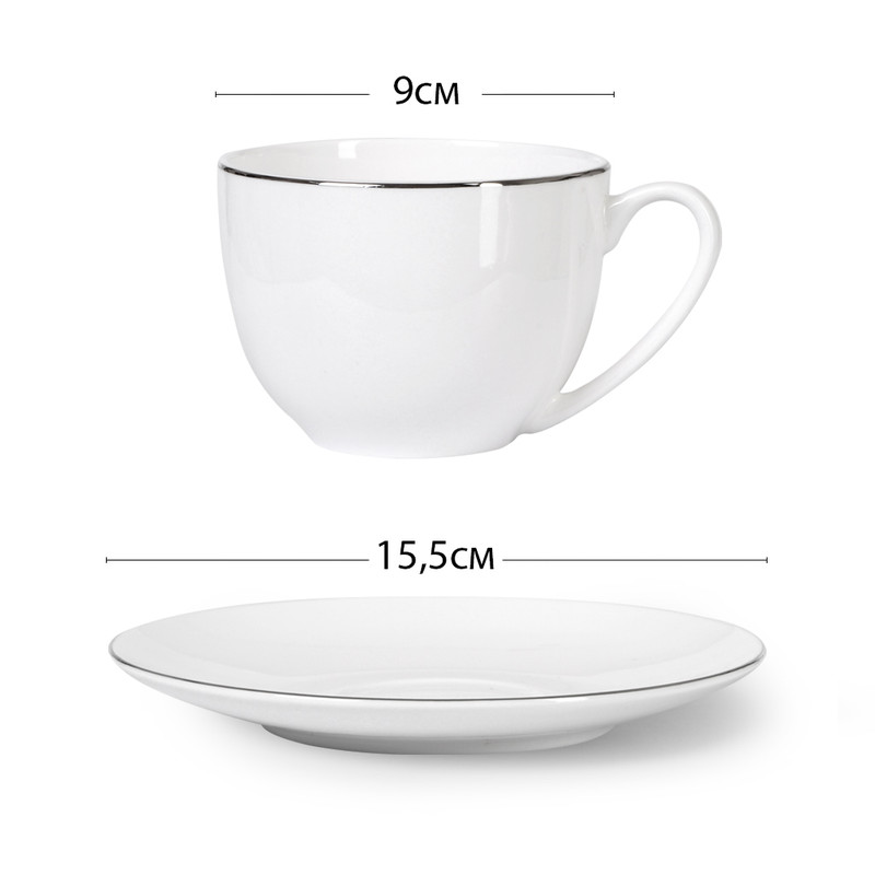 Fissman Mug And Saucer Orfei 240ml (Porcelain)