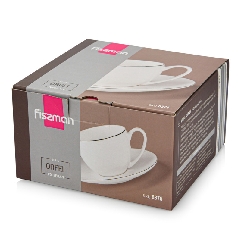 Fissman Mug And Saucer Orfei 240ml (Porcelain)