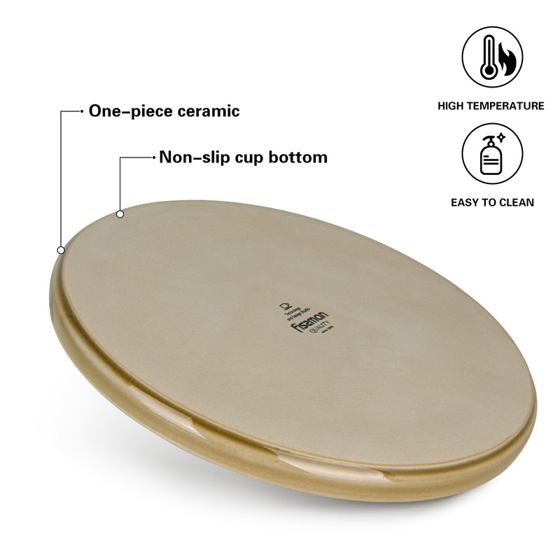 Fissman Plate 26.5x26.5x1.8cm Beige Crackle (Ceramic)