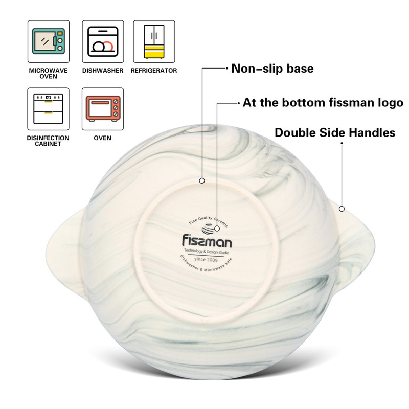 Fissman Round Baking Dish 14.5x6cm/550ml Valencia (Ceramic)