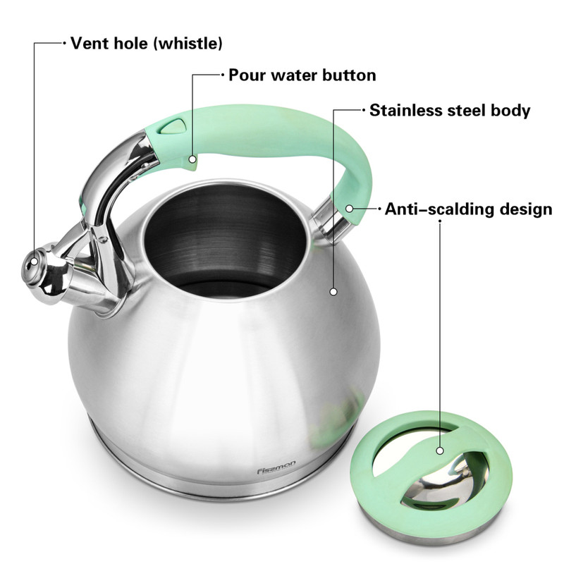 Fissman Whistling Kettle 3.0LTR Jessica (Stainless Steel)