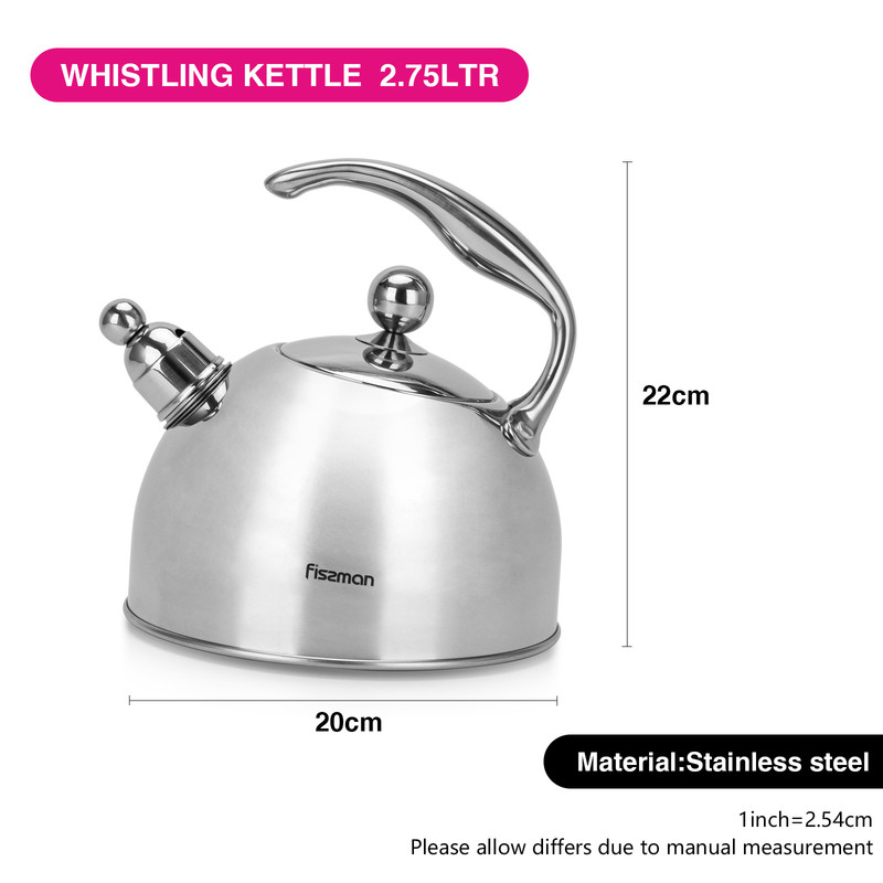 Fissman Whistling Kettle 2.75LTR Fiona (Stainless Steel)