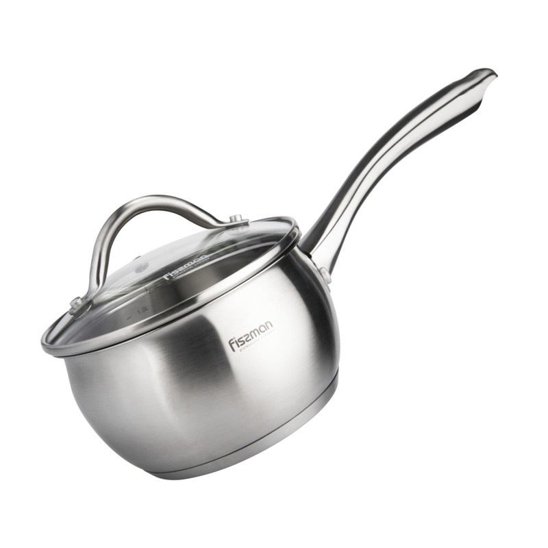 Fissman Cookware Set Nancy 6 Pcs With Glass Lids (Stainless Steel)