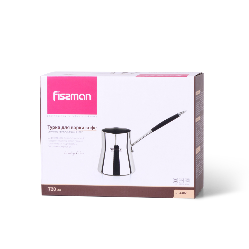 Fissman Turkish Coffee Pot 720ml (Stainless Steel)