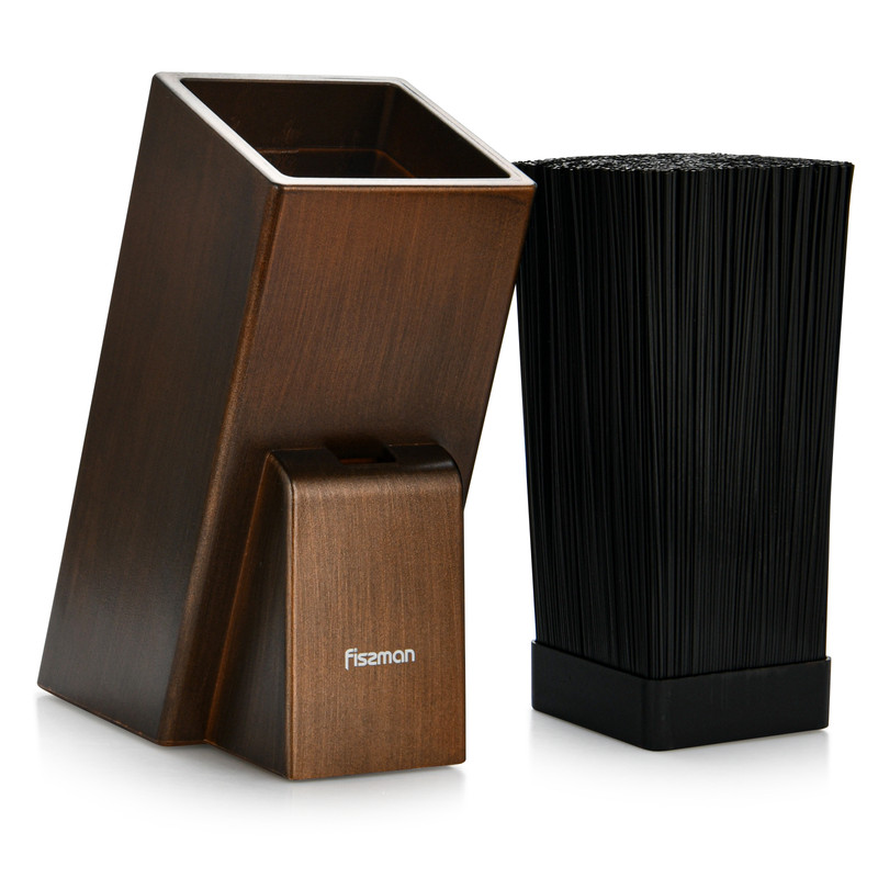 Fissman Kitchen Knife Organizer 11x11x26cm. Dark Wood (Plastic)