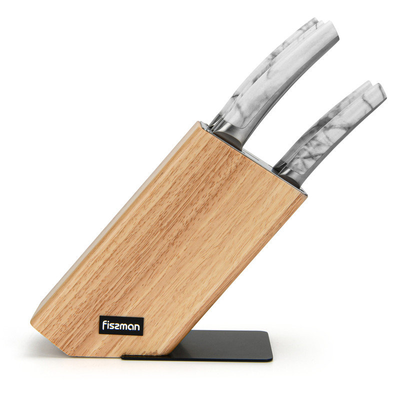Fissman 6 Pc Knife Set With Wooden Block (3cr14 Steel)