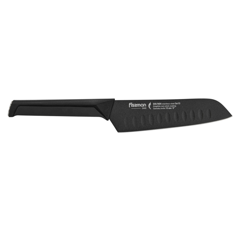 Fissman 5'' Santoku Knife Golfada With Graphite Non-Stick Coating (3cr13 Steel)