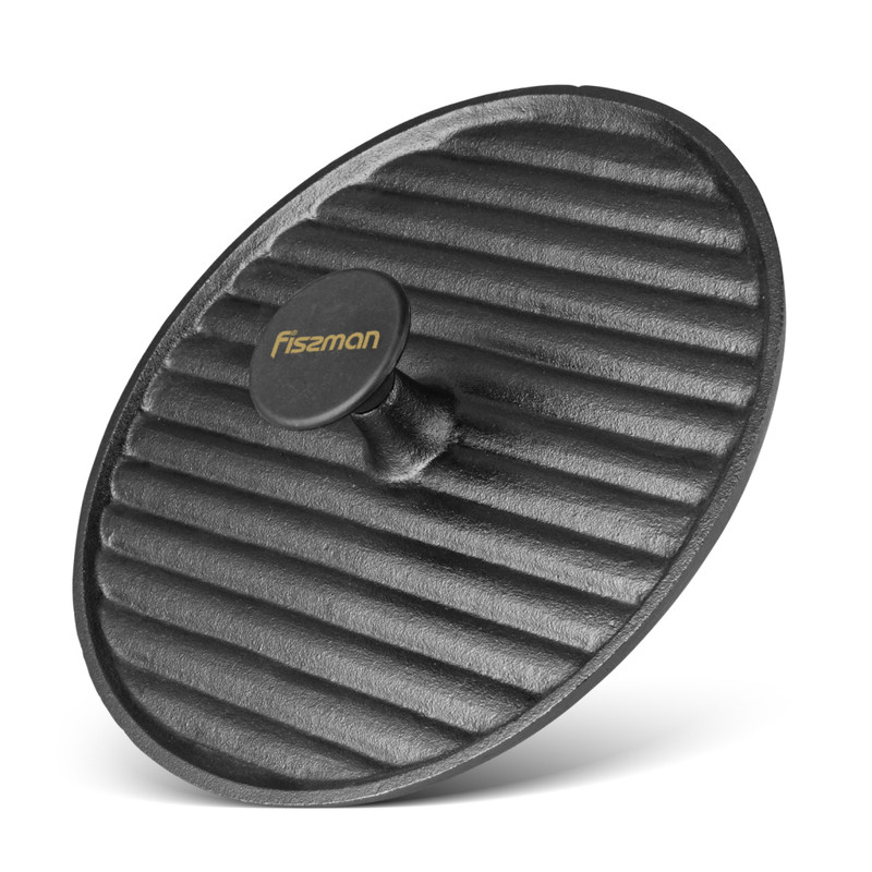 Fissman Round Grill Press 24cm With Bakelite Knob (Cast Iron)