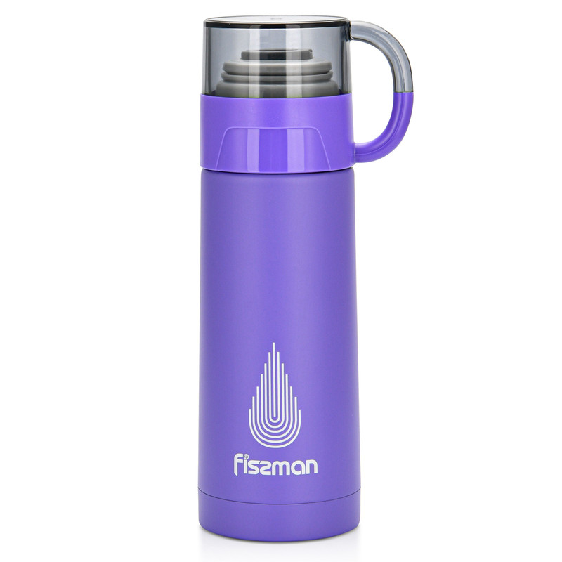 Fissman Double Wall Vacuum Bottle 350ml (Stainless Steel) Violet