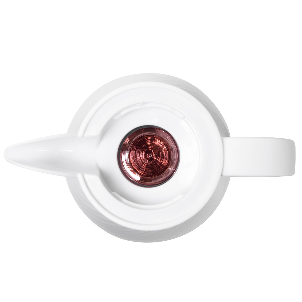 Fissman Vacuum Insulated Jug 1000ml White (Plastic Case With Glass Liner)