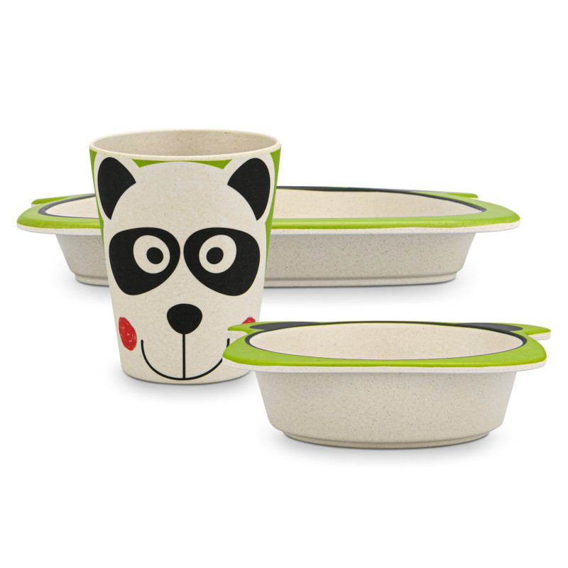 Fissman Dinner Set Panda 3 Pcs (Bamboo Fibre)