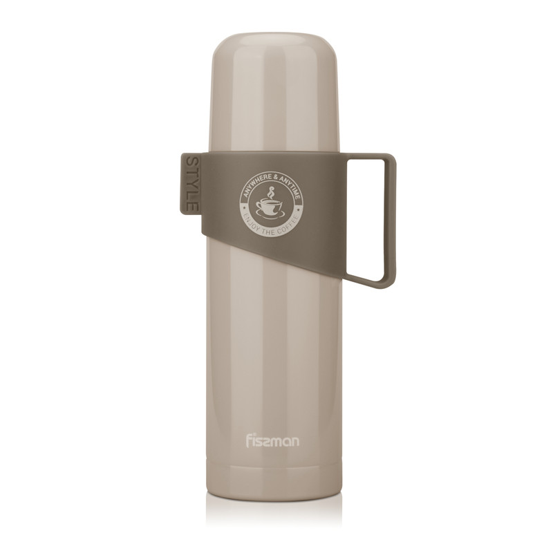 Fissman Double Wall Vacuum Bottle 350ml. Grey (Stainless Steel)