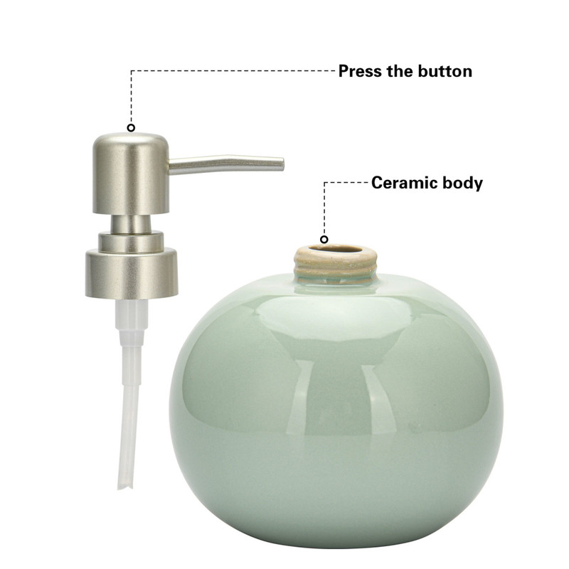 Fissman Set of Soap Dispenser 300ml Tumbler 290ml And Soap Dish (Ceramic)