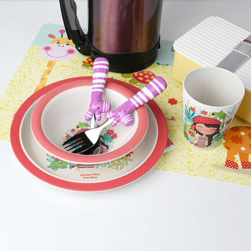Fissman Dinner Set Girl 3 Pcs (Bamboo Fibre)