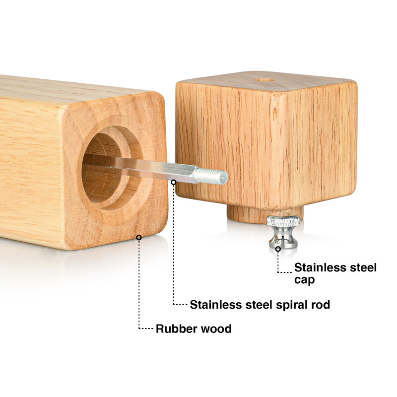 Fissman Salt & Pepper Mill 16x5cm (Rubber Wood Body With Ceramic Grinder)