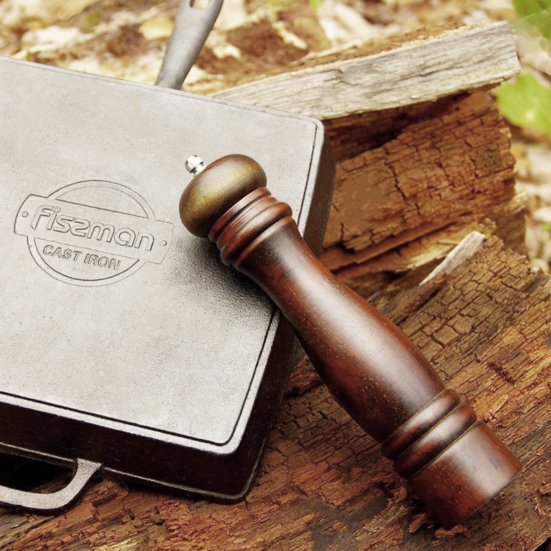 Fissman Pepper Mill 10x5cm (Wooden Body With Zinc Alloy Grinder)