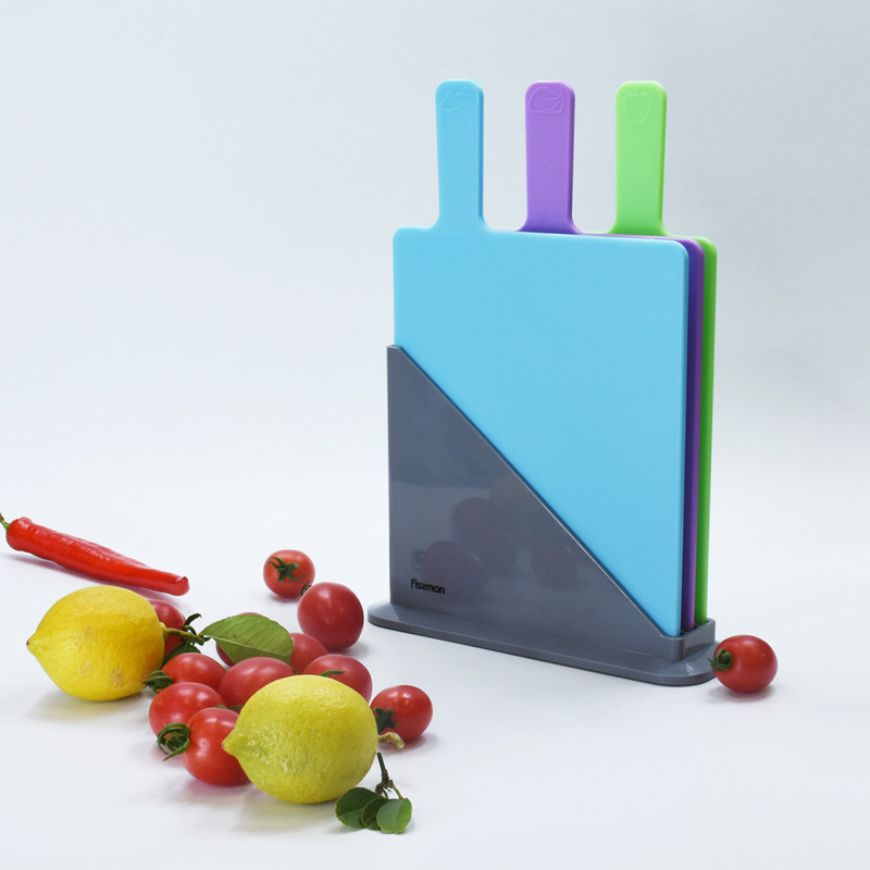 Fissman 3 Pcs Index Chopping Board Set 32x19cm (Plastic)