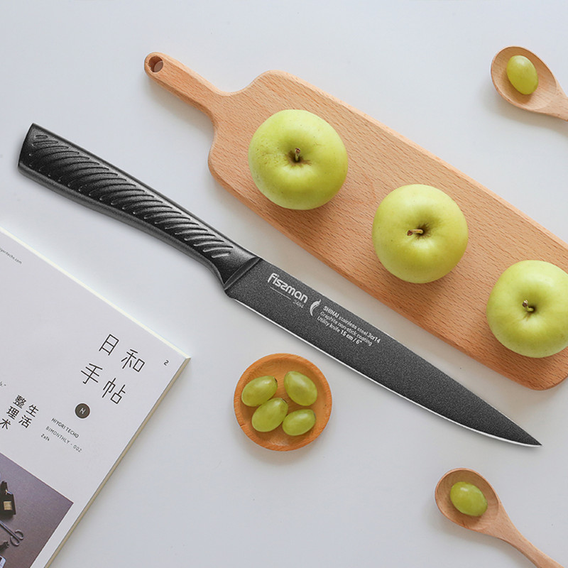 Fissman 6" Utility Knife Shinai With Graphite Non-Stick Coating (3cr14 Steel)
