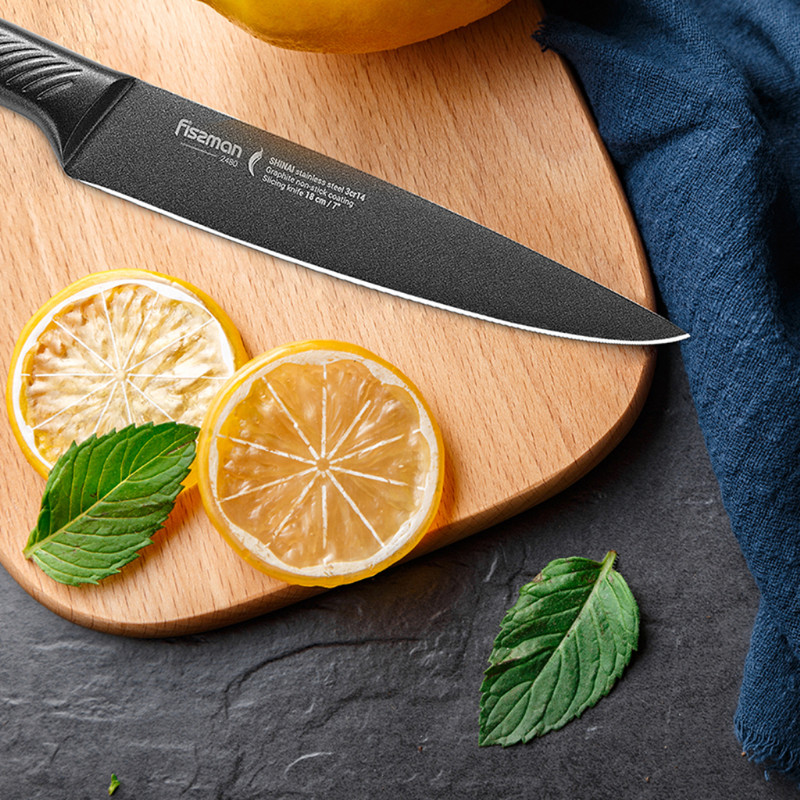 Fissman 7'' Slicing Knife Shinai With Graphite Non-Stick Coating (3cr14 Steel)