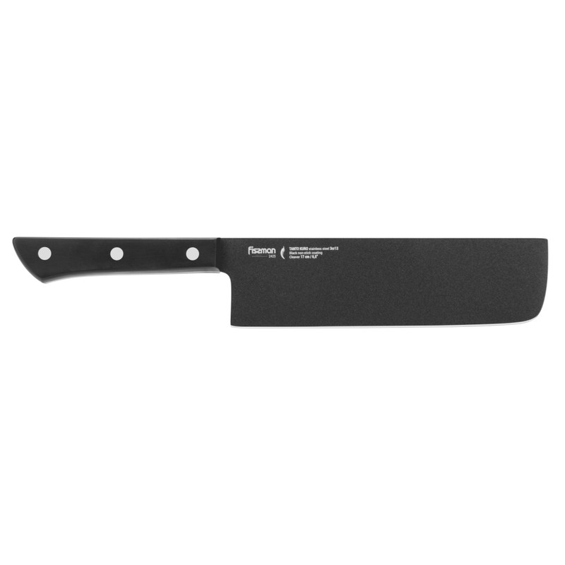 Fissman 6.5" Cleaver Tanto Kuro With Black Non-Stick Coating (3cr13 Steel)