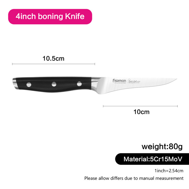 Fissman 4" Boning Knife Demi Chef (5cr15mov Blade)