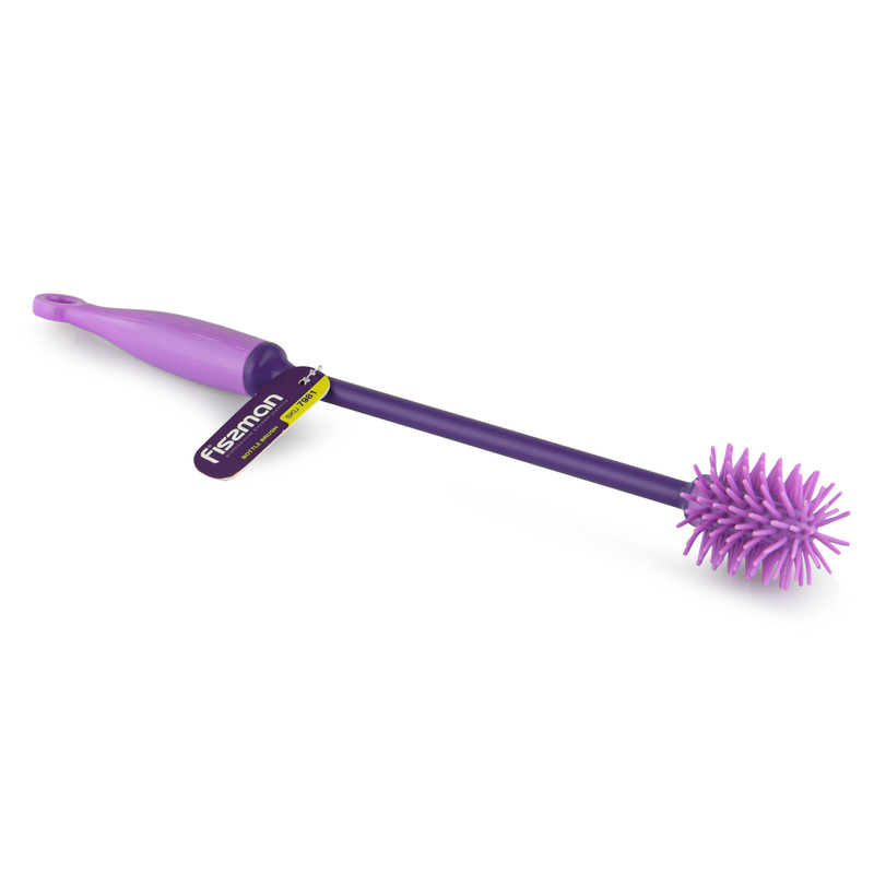 Fissman Silicone Bottle Cleaning Brush Purple 30cm