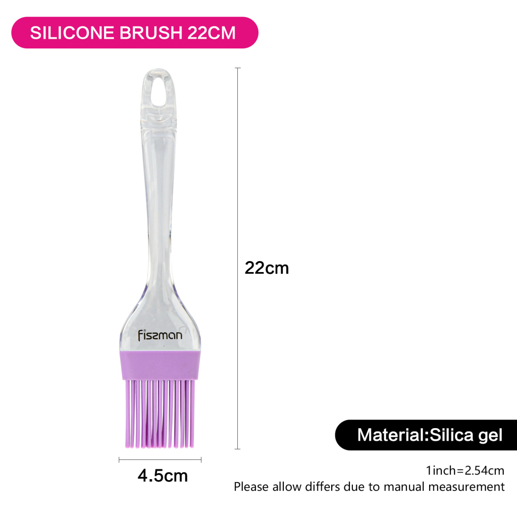 Fissman Brush with Transparent Handle Purple 22cm