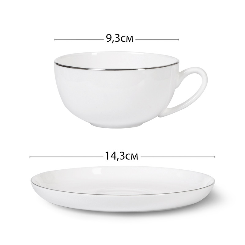 Fissman Mug And Saucer Orfei 200ml (Porcelain)
