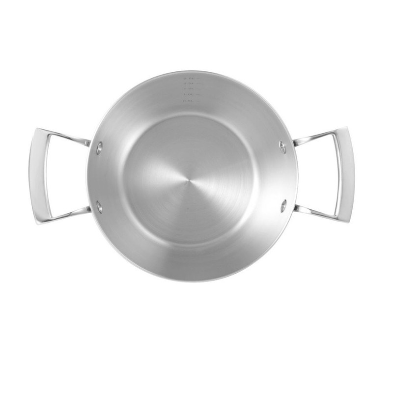 Fissman Stockpot Millenium 24x14cm/5.6LTR With Glass Lid (Stainless Steel)