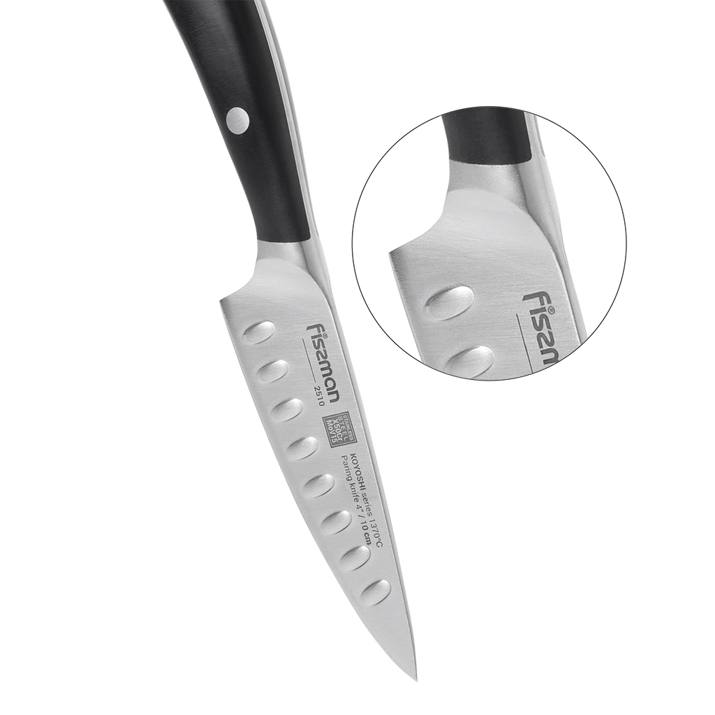 Fissman 4" Paring Knife With Raised Dots Koyoshi (X50crmov15 Steel)