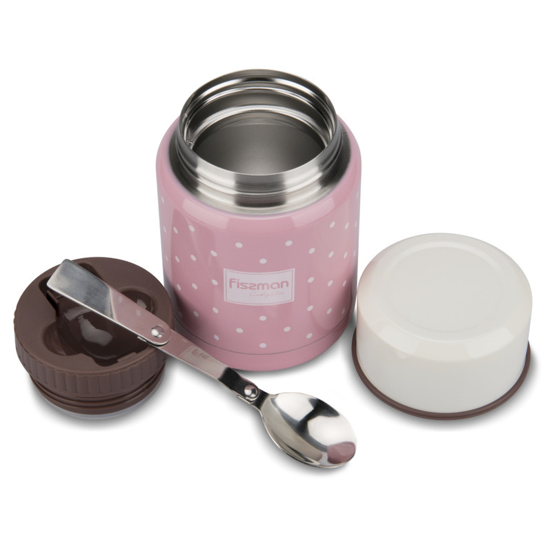 Fissman Double Wall Vacuum Food Jar 450ml (Stainless Steel)