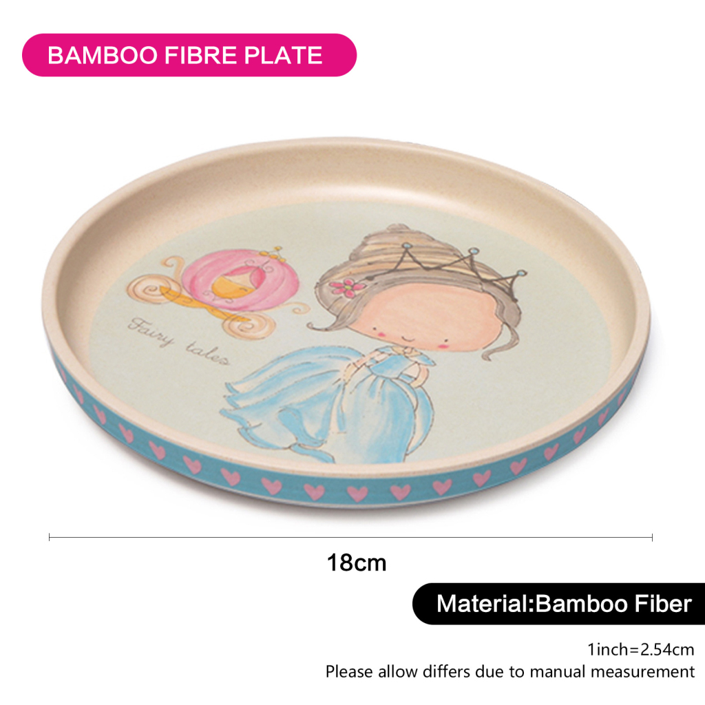 Fissman Plate Blue Princess 18.5cm (Bamboo Fibre)