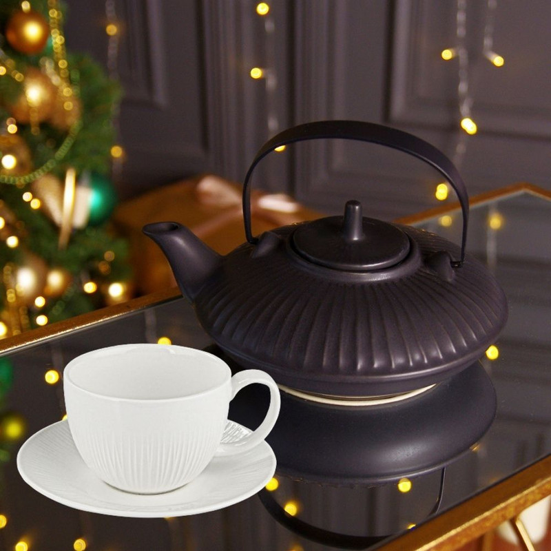 Fissman Mug And Saucer Bellagio 200ml (Porcelain)