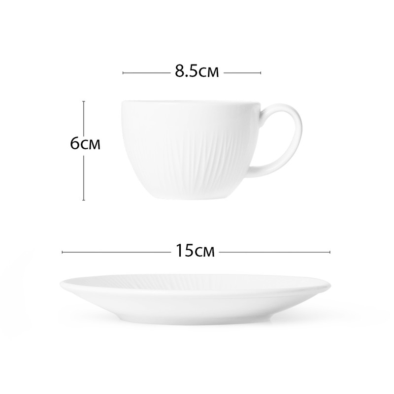 Fissman Mug And Saucer Bellagio 200ml (Porcelain)